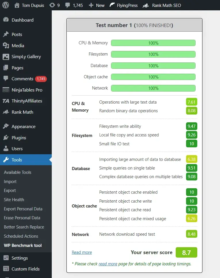 WP-Hosting-Benchmark-Tool-افزایش سرعت سایت المنتوری(24 راهکار)