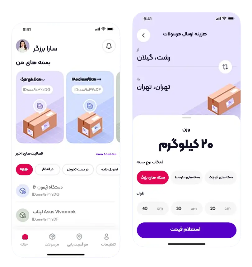 طراحی اپلیکیشن پیک | ساخت اپلیکیشن مشابه الوپیک